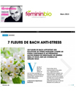 Article du Site Femininbio.com Mars 2013 Fleurs de Bach
