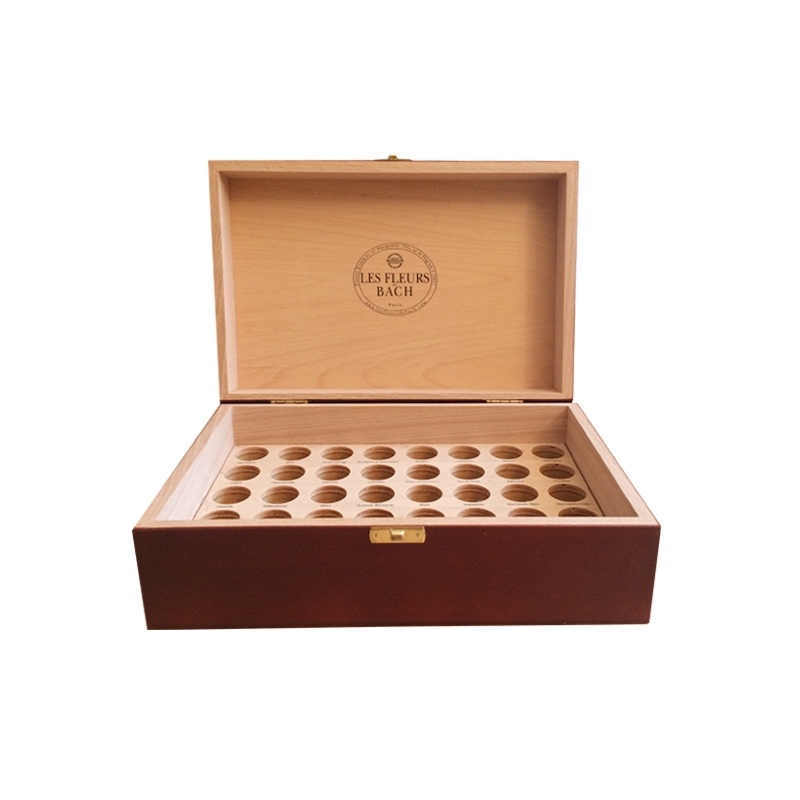 Coffret VIDE en bois couleur acajou Elixirs & Co