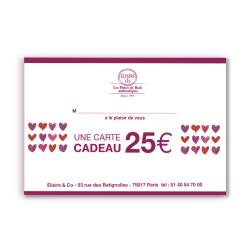 Carte cadeau 25 euros